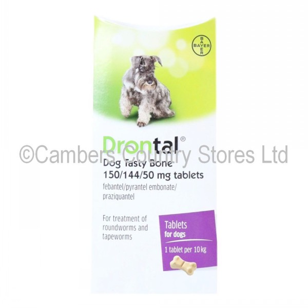 Drontal Plus Bone Shaped Dog Worming Tablet Cambers Country Store